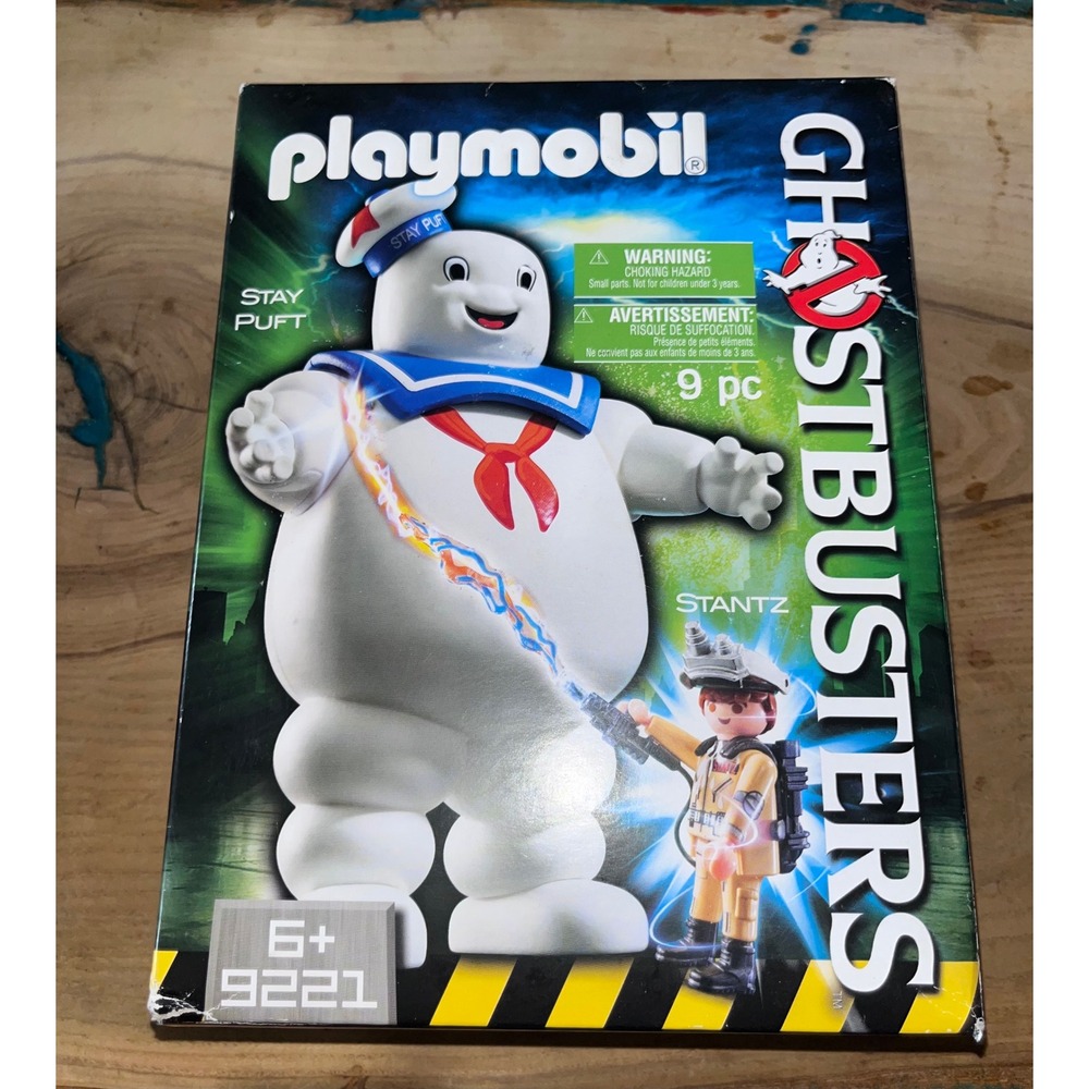 Playmobil Ghostbusters Stay Puft Marshmallow Man Ray Stantz Set 9221 9pc New